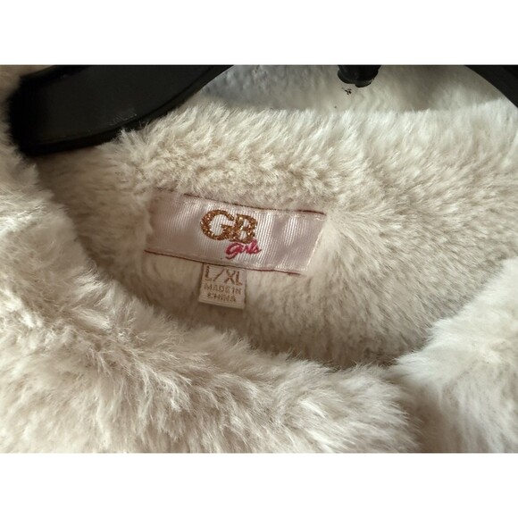 Gianni Bini GB Girls Cream Faux Fur Capelet, Size L/XL - Picture 2 of 6